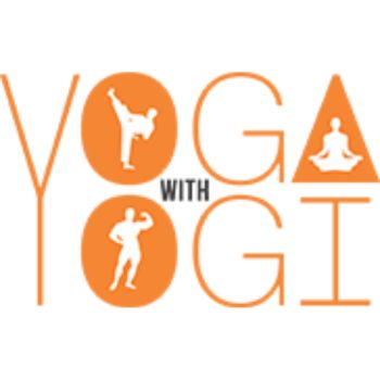 Yoga with yogi logo