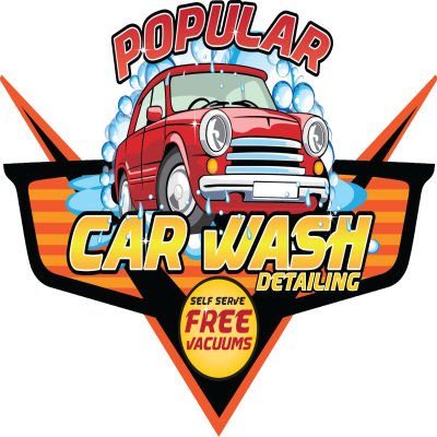 Popular Car Wash - Free Vacuums logo
