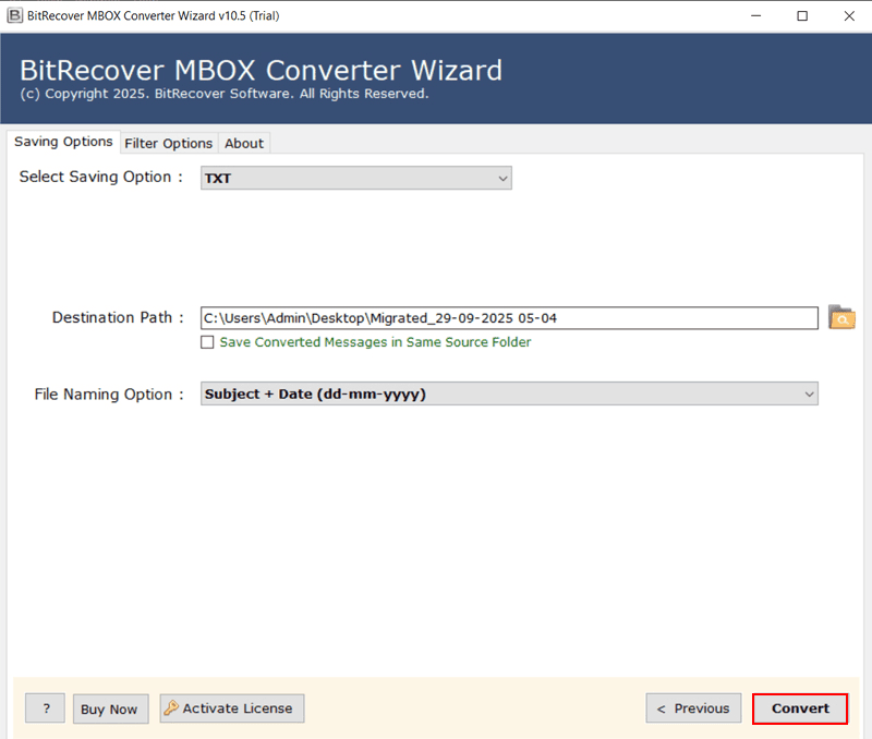 MBOX to TXT Converter logo