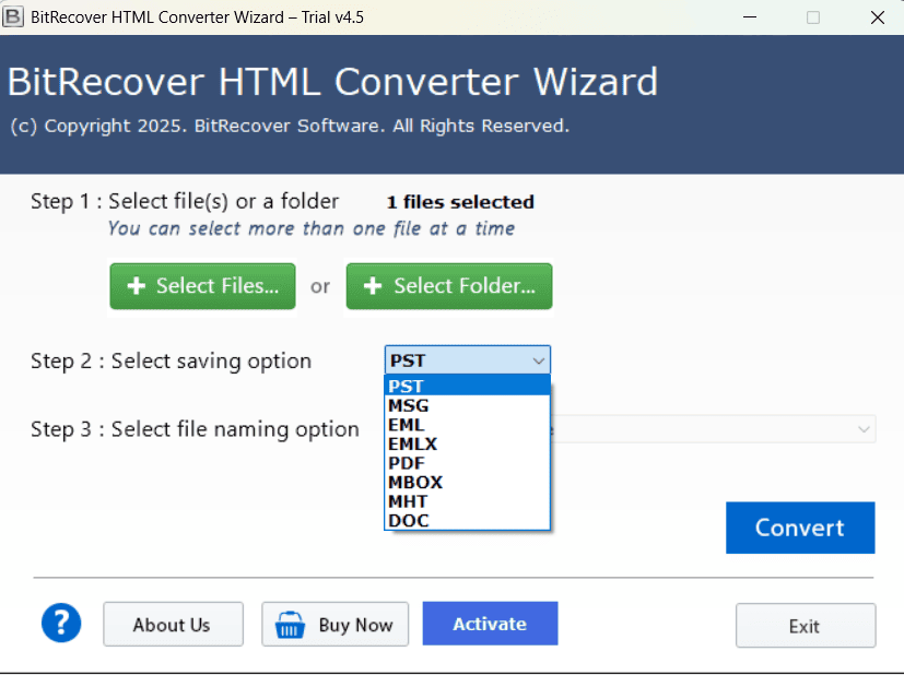 BitRecover DBX Converter logo