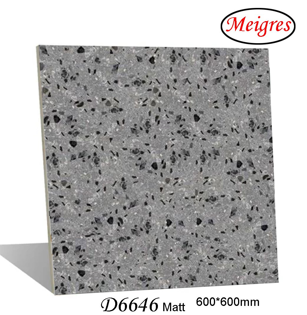 Terrazzo (concrete) Design Matt Finish Glazed Porcelain Tile (600X600, 600X1200mm)
