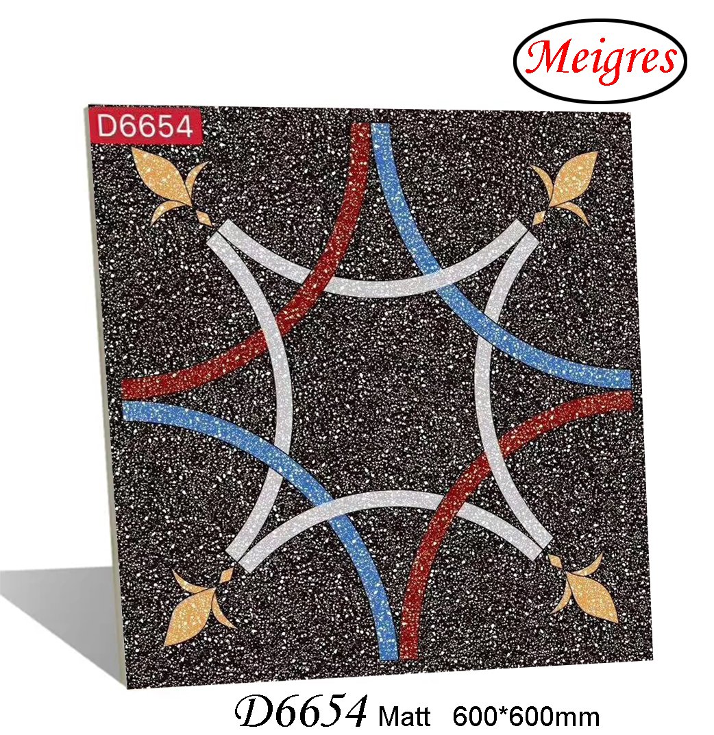 Terrazzo (concrete) Design Matt Finish Glazed Porcelain Tile (600X600, 600X1200mm)