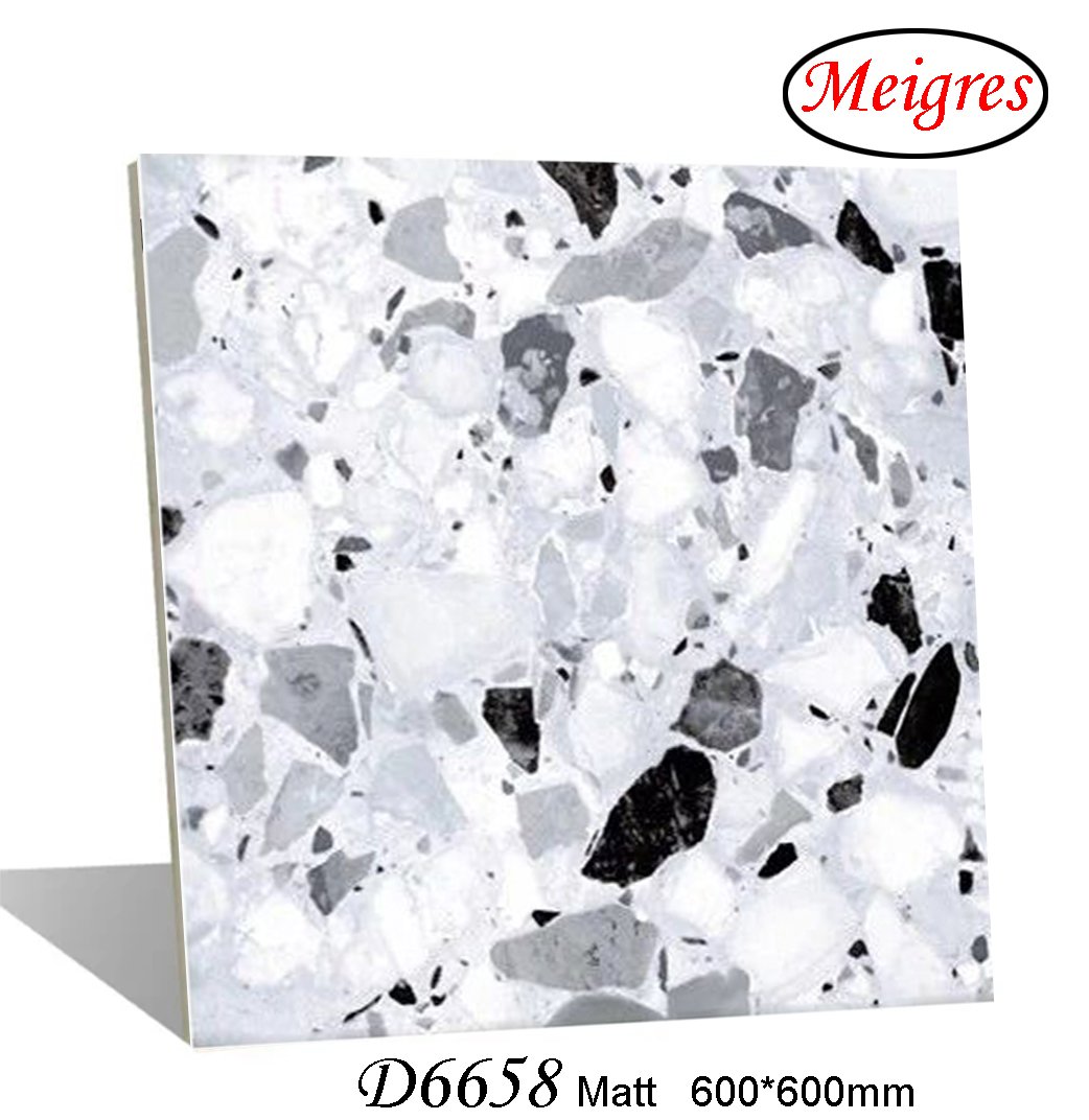 Terrazzo (concrete) Design Matt Finish Glazed Porcelain Tile (600X600, 600X1200mm)