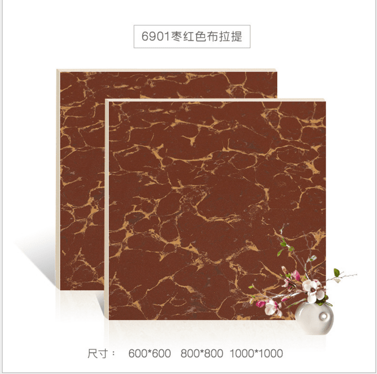 Double Loading Vitrified Unglazed Ceramic Polished Porcelain Floor Tile in Foshan (600600mm, 800800mm)