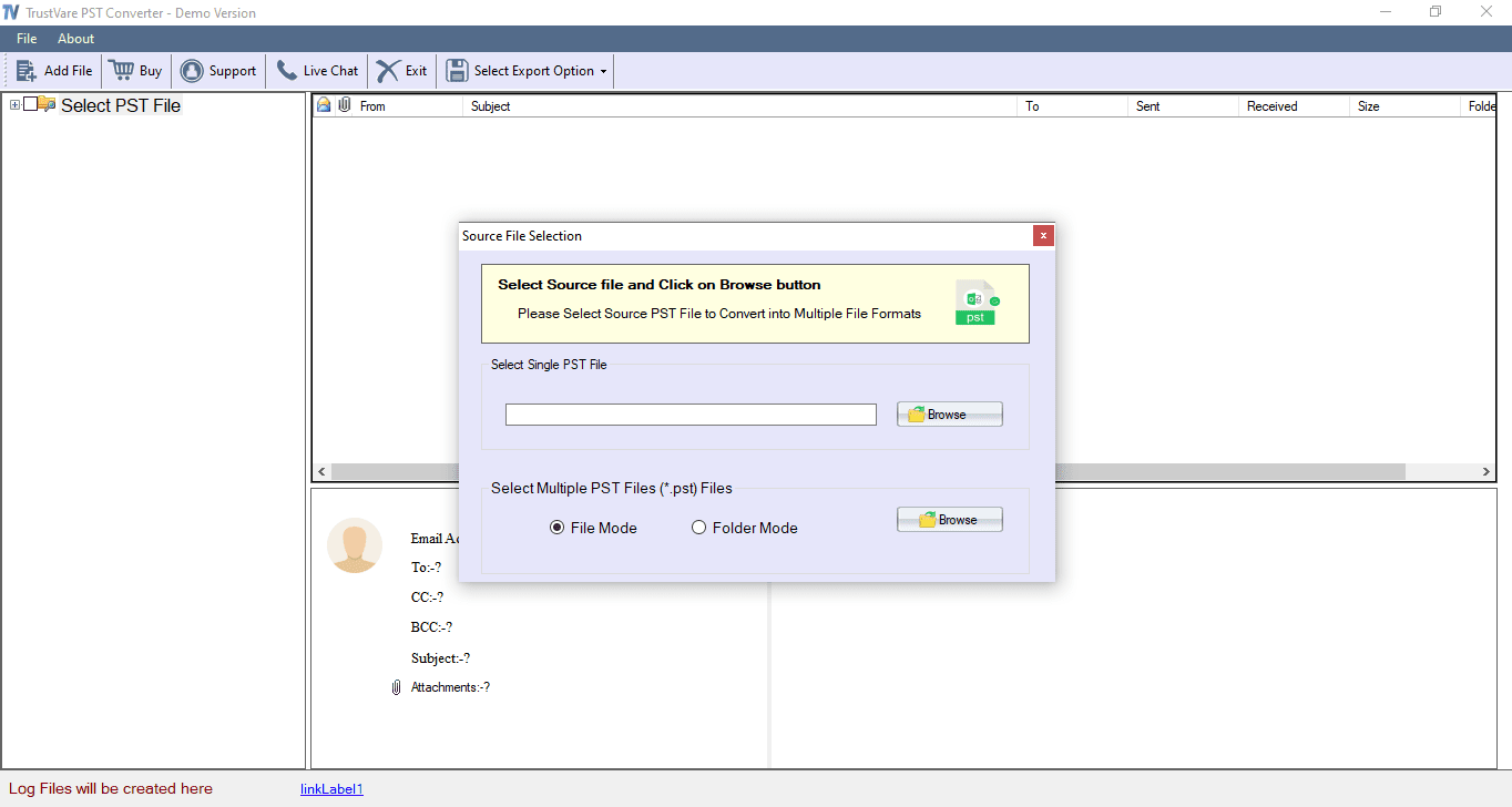 TrustVare PST Converter Software