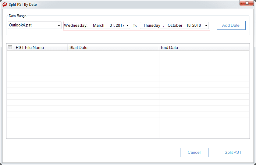 MailsDaddy PST Split Tool