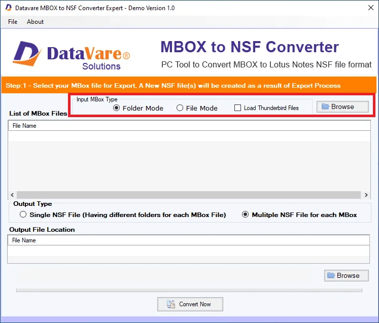 DataVare MBOX to NSF Converter Expert logo