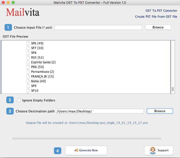 Mailvita OST to PST Converter For Mac Software