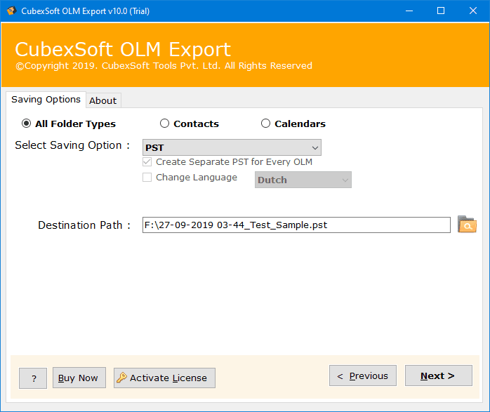 CubexSoft OLM to PST Converter Tool