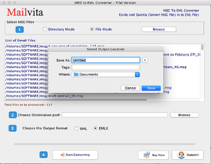 Mailvita MSG to EML Converter for Mac Software