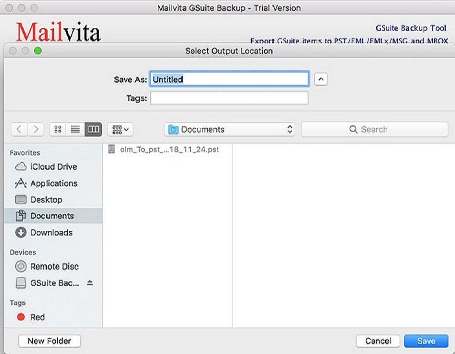 Mailvita G Suite Backup for Mac Software