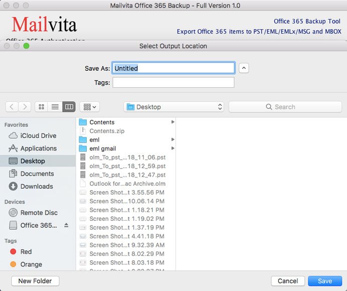 Mailvita Office 365 Backup for Mac Software