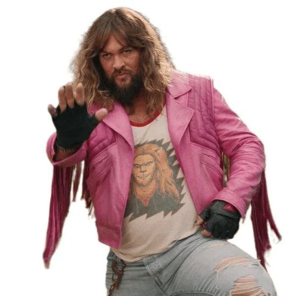 Jason Momoa A Minecraft Movie Pink Fringe Jacket