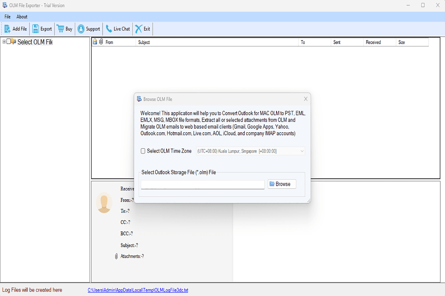 Softaken OLM to MBOX Converter