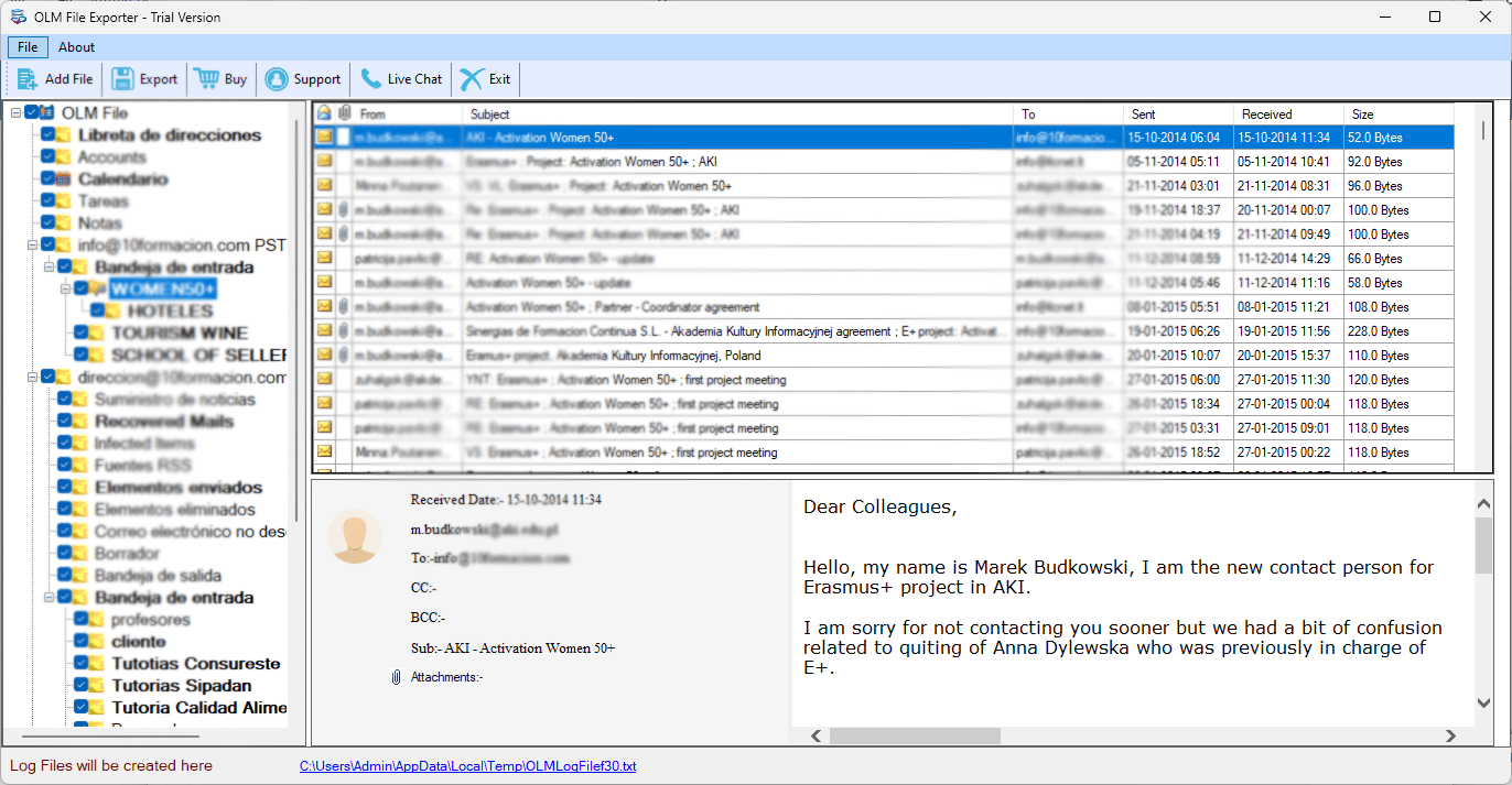 Softaken OLM to EML Converter