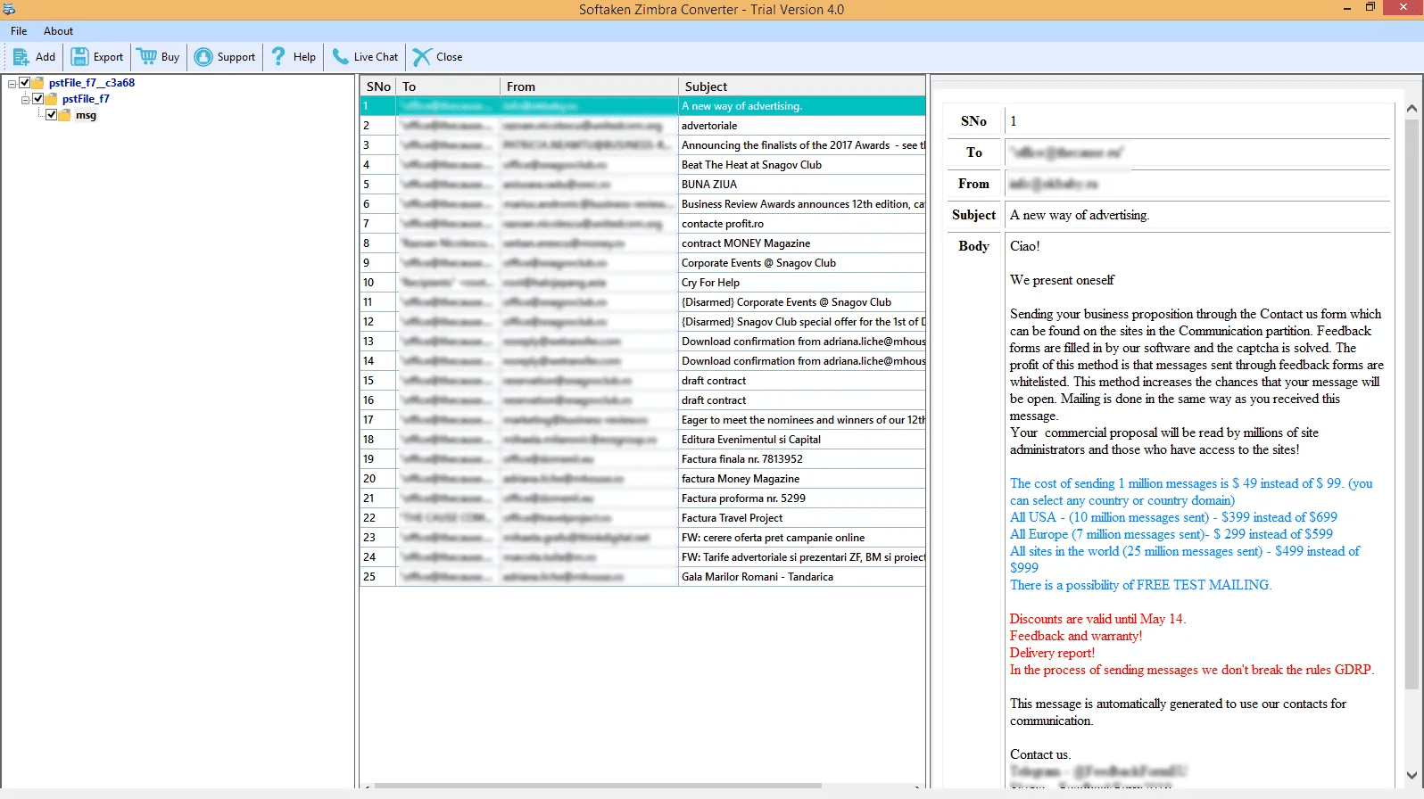 Softaken Zimbra Converter