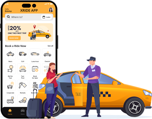 Uber Clone – Taxi Booking App