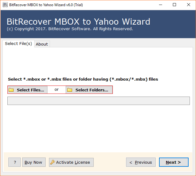 Import MBOX to Yahoo Mail Tool