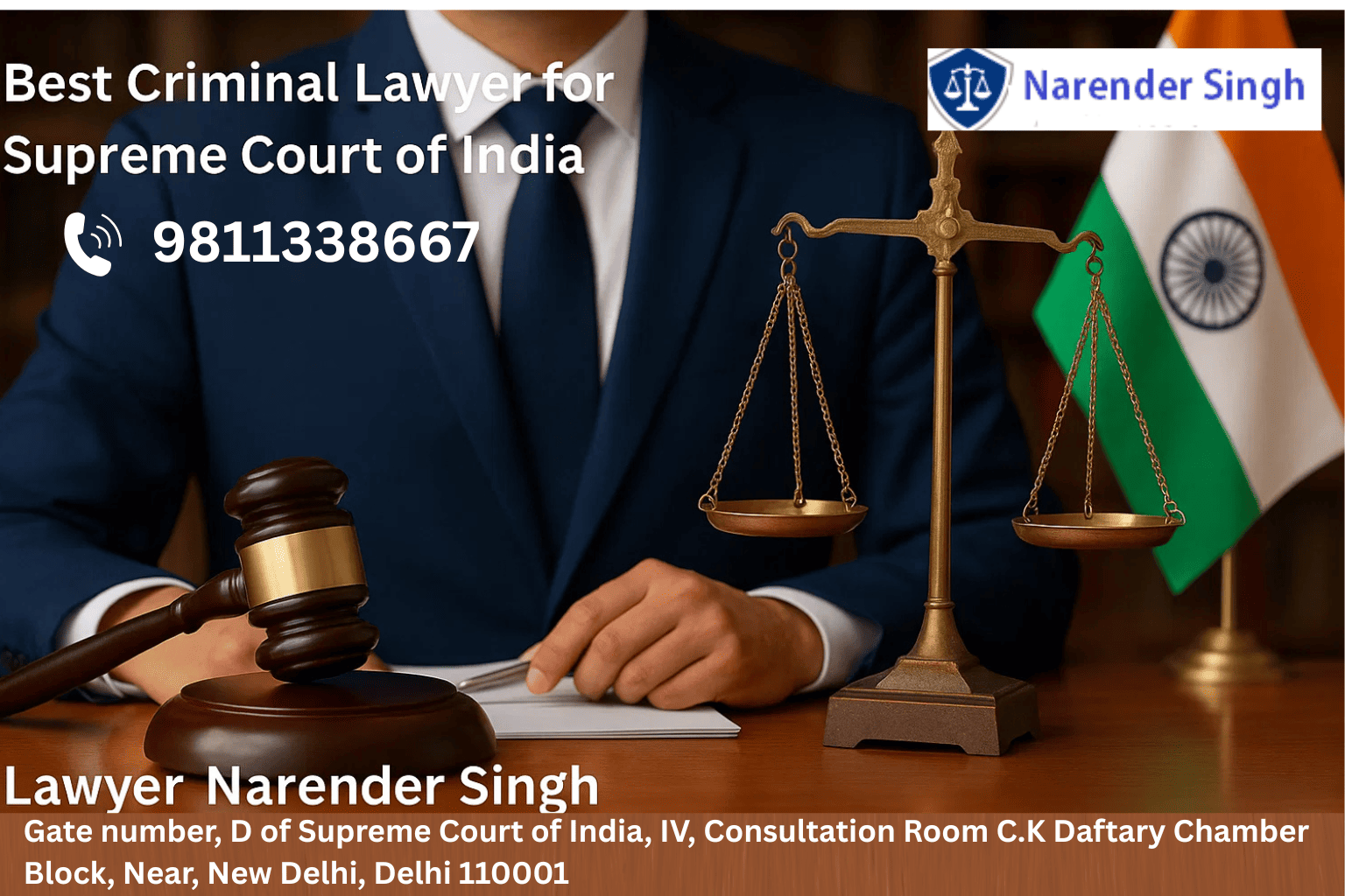 Advocate Narender Singh – A Trusted best Criminal Lawyer For Supreme Court of India