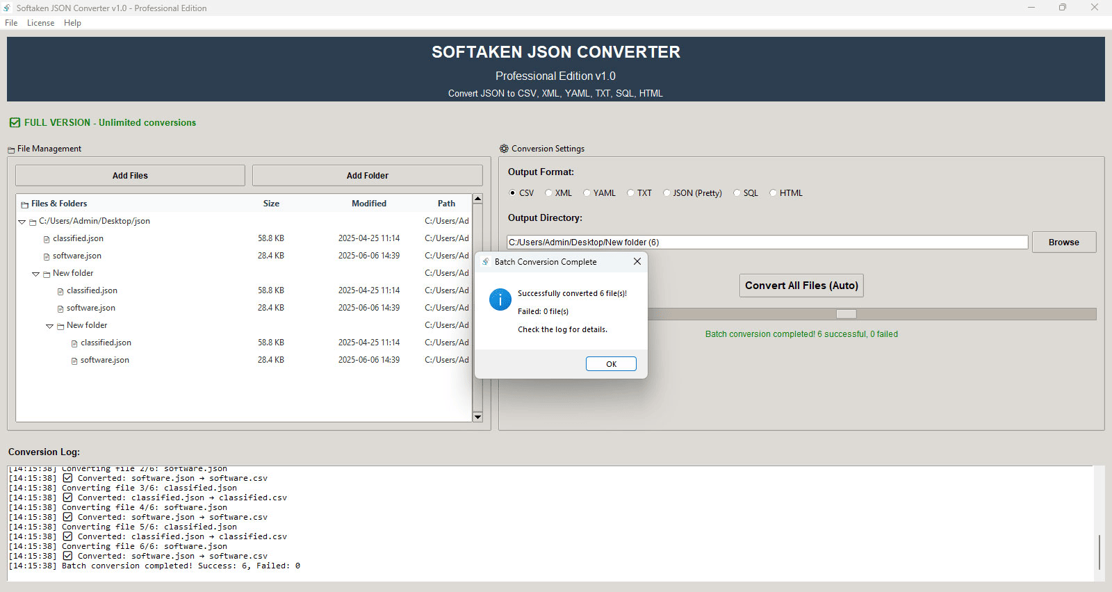 Softaken JSON Converter