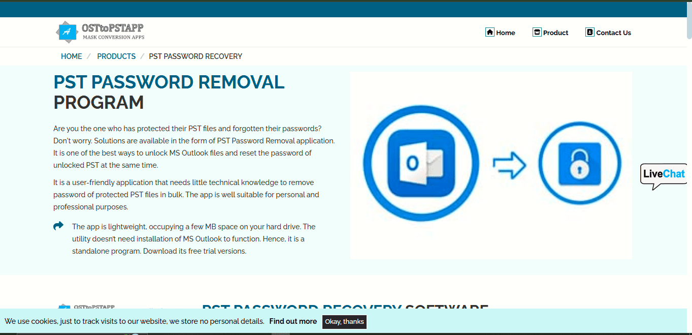 OSTtoPSTAPP PST Password Removal Application