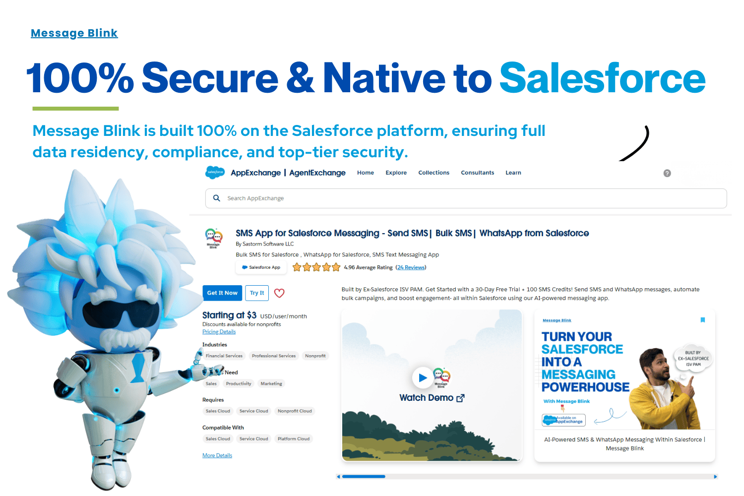 Message Blink- Salesforce SMS Messaging App