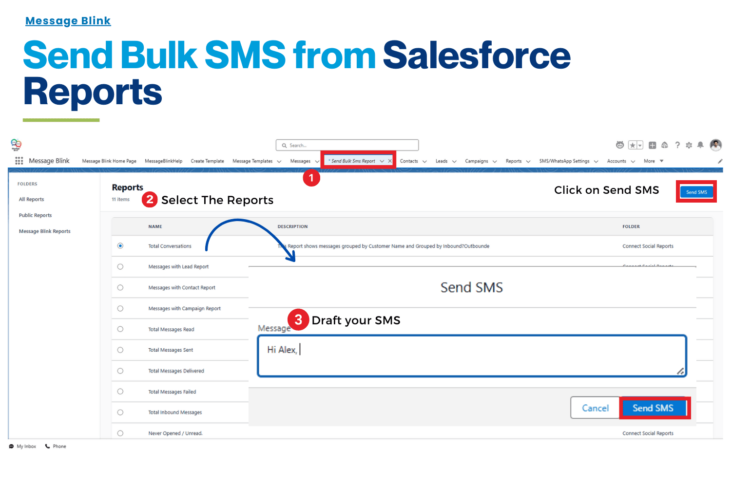 Message Blink- Salesforce SMS Messaging App