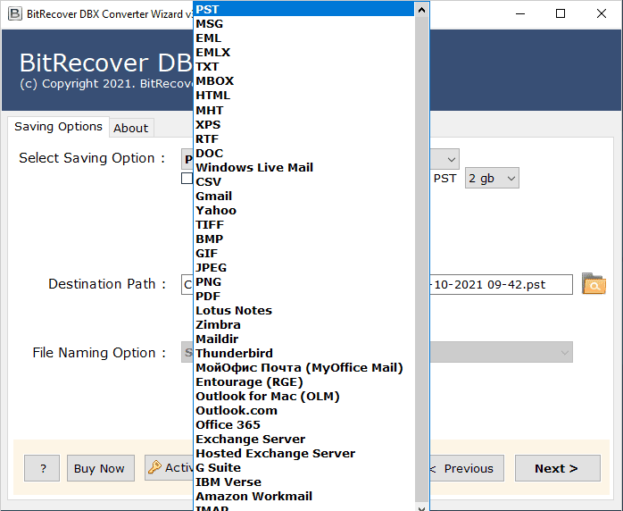 BitRecover DBX Converter