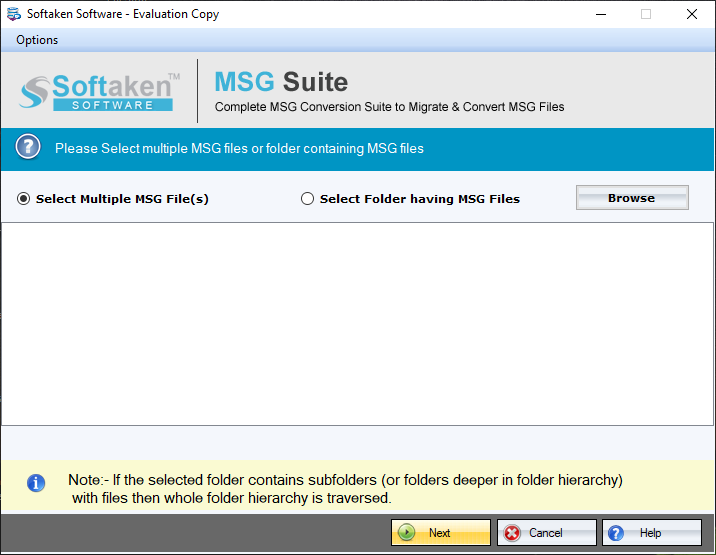 Softaken MSG to MHTML Converter